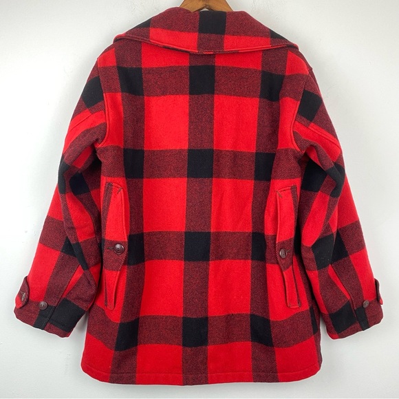 Vintage Western Field size 40 Men’s Red Black Buffalo Plaid Wool Hunting Jacket - Picture 14 of 16